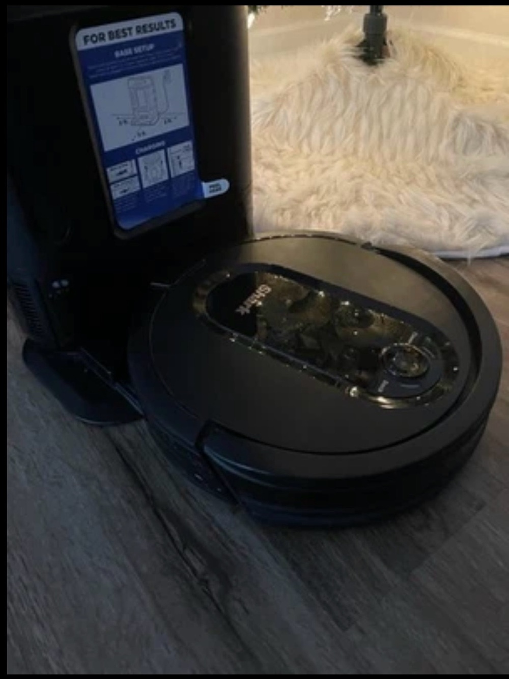 Black Robotic Vacuum Cleaner with Charging Dock - Smart Automatic Floor Cleaner - Picture 3 of 3